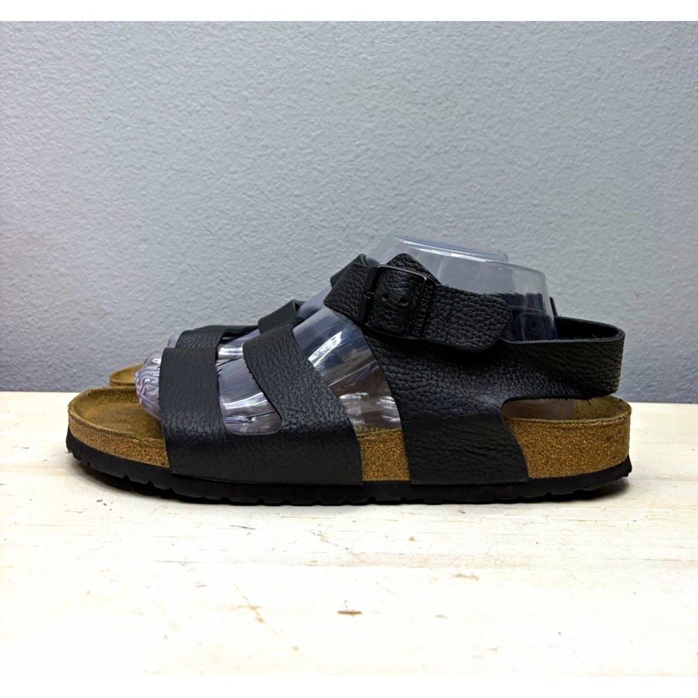 Birkenstock Black Leather Milano Sandals Size 41